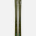 Mindbender106C- A pair of K2 ski tips in olive green, standing vertically against a light gray background.