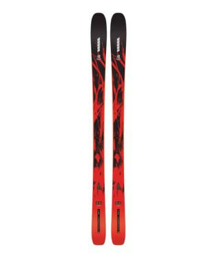 Mindbender88- Red and black skis on a white background