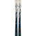 Mindbender88W-Pair of skis with a white and blue design on a white background