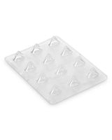 MiniSharkTeeth-A clear mini shark teeth with branding and product features on a white background
