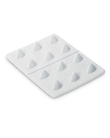 MiniSharkTeeth-A white mini shark teeth with branding and product features on a white background