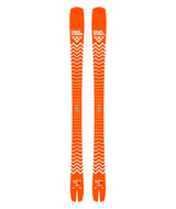 MirusCor- White and Orange skis on a white background