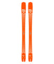 MirusCor- White and Orange skis on a white background