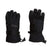 MisoIIGlove- A pair of black insulated winter gloves shown against a plain white background, displaying both the front and back views.