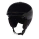 Mod3AF-A glossy black ski helmet with a matching black chin strap, shown from a three-quarters angle against a solid white background.