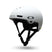 ModPrk- A matte white Oakley helmet with black chin straps, featuring the Oakley logo on the side, shown against a plain white background with a soft drop shadow.