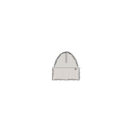 MohairBeanie-A small grey beanie hat centered on a plain white background.