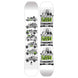 Money- Two views of a snowboard deck with graphic designs on a white background