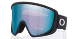 MontScapeL-Black goggles with blue reflective lenses on a white background