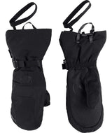 MontanaMitt- Black mitt with North Face logo on white background