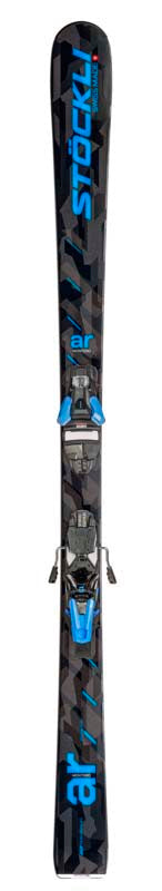 MonteroAR- Black and blue ski on a white background