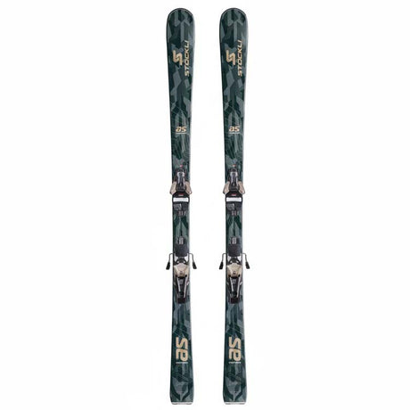 MonteroAS- Green ski on a white background