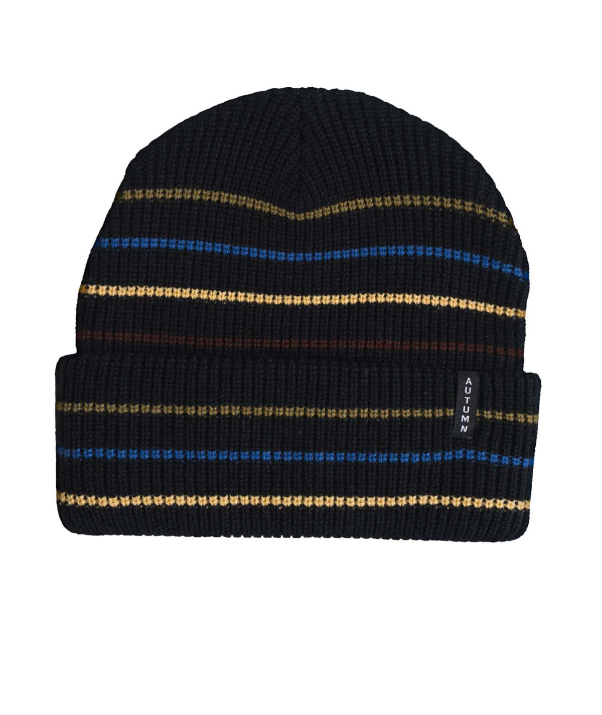 MultiStripe- Beanie on a white background