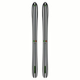 NDEPART01- Two skis with green and red accents on a white background