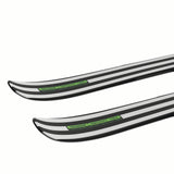 NDEPARTTEN-Two skis with black and white striped design on a white background