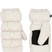 Montana Puffer Mitt-Pair of white mittens with black accents on a transparent background