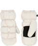 Montana Puffer Mitt-Pair of white mittens with black accents on a transparent background