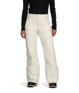 W Descendit Pant-White snow pants worn by a person on a transparent background