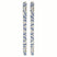 NQST106ALMONDMILK-Pair of skis with blue and white pattern on a white background