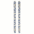 NQST106ALMONDMILK-Pair of skis with blue and white pattern on a white background