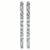 NQST106ALMONDMILK-Pair of skis with blue and white pattern on a white background