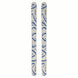NQST106ALMONDMILK-Pair of skis with blue and white pattern on a white background