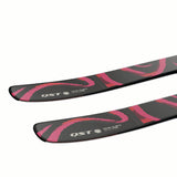 NQST106BLACKPINK-Two skis with pink and black design on a white background