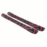 NQST106BLACKPINK-Pair of skis with pink and black zebra pattern on a white background