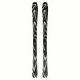 NQST94BLACK-Pair of black and white skis with a brand logo on a white background