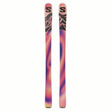 NQST94BLACK-Colorful skis with a tie-dye pattern on a white background