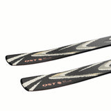 NQST94BLACK-Two skis with a camouflage pattern on a white background