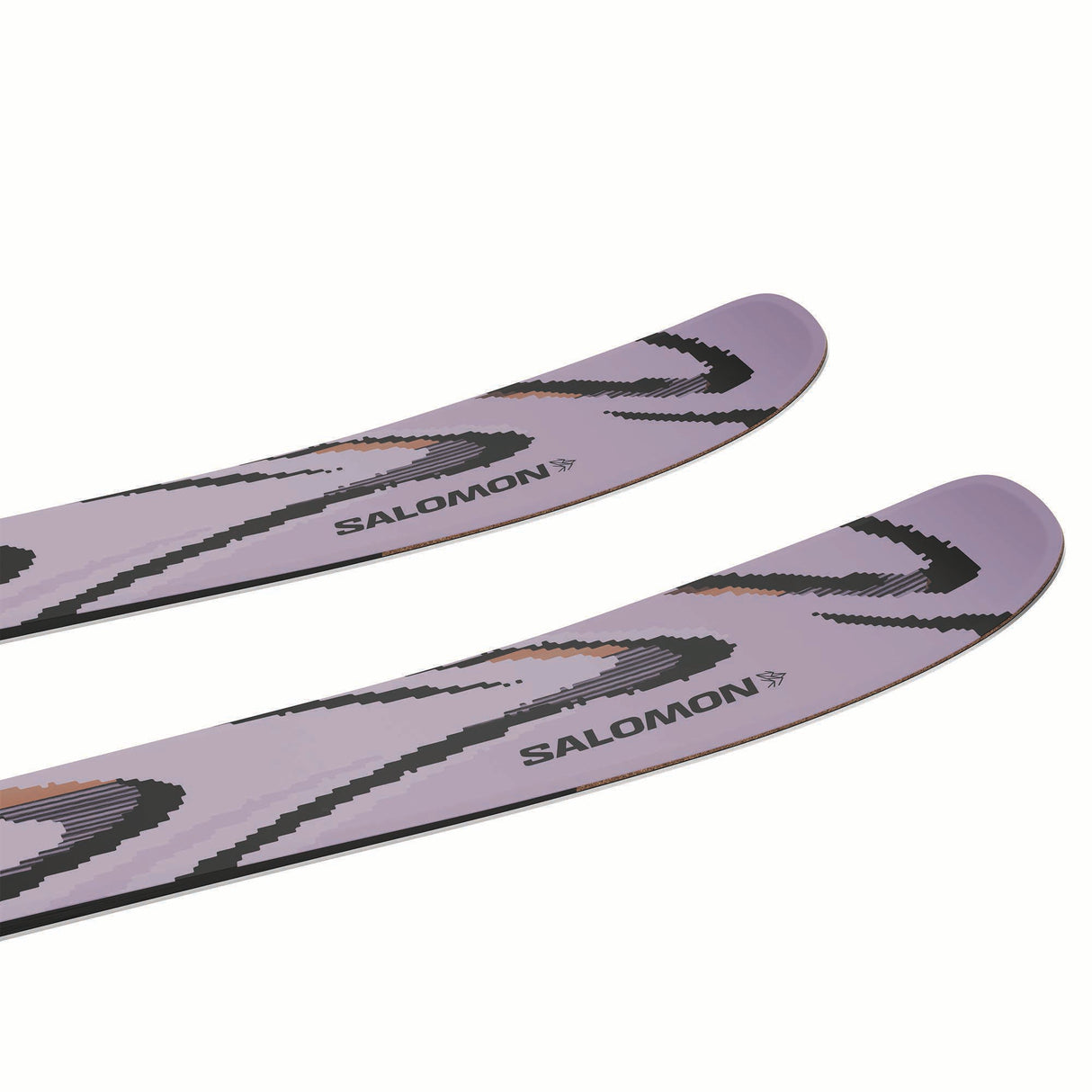 NQST94LILAC-Two skis with Salomon branding on a white background
