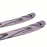 NQST94LILAC-Two skis with Salomon branding on a white background