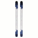 NSLABQSTECHO- Pair of skis with blue and white design on a white background