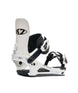 WNetwork- White and black snowboard binding on a white background