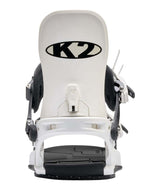 WNetwork- White and black snowboard binding on a white background
