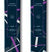Nightstick86- A pair of skis in a dark navy blue colorway with a geometric pattern of pink, purple, and white lines, featuring the Fischer logo and 'Nightstick 86' text.