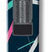 NightstickJr- A pair of skis in a dark navy blue colorway with a geometric pattern of pink, purple, and white lines, featuring the Fischer logo and 'Nightstick Jr.' text.