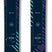 NightstickTeam- A pair of skis in a dark navy blue colorway with a geometric pattern of pink, purple, and white lines, featuring the Fischer logo and 'Nightstick Team' text.