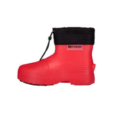 Niseko3.0Low- Red rubber boot with black cuff on a white background