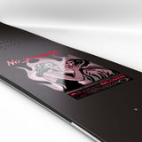 NoDrama- Multi colored snowboard on a white background