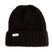 NordenBeanie- Black beanie with a brand label on a white background