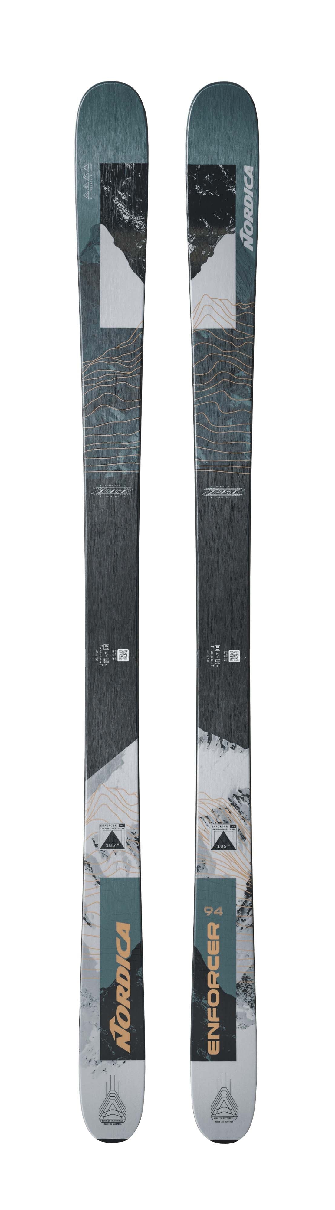 Nordica Enforcer 94- Two skis with a brand logo on a white background