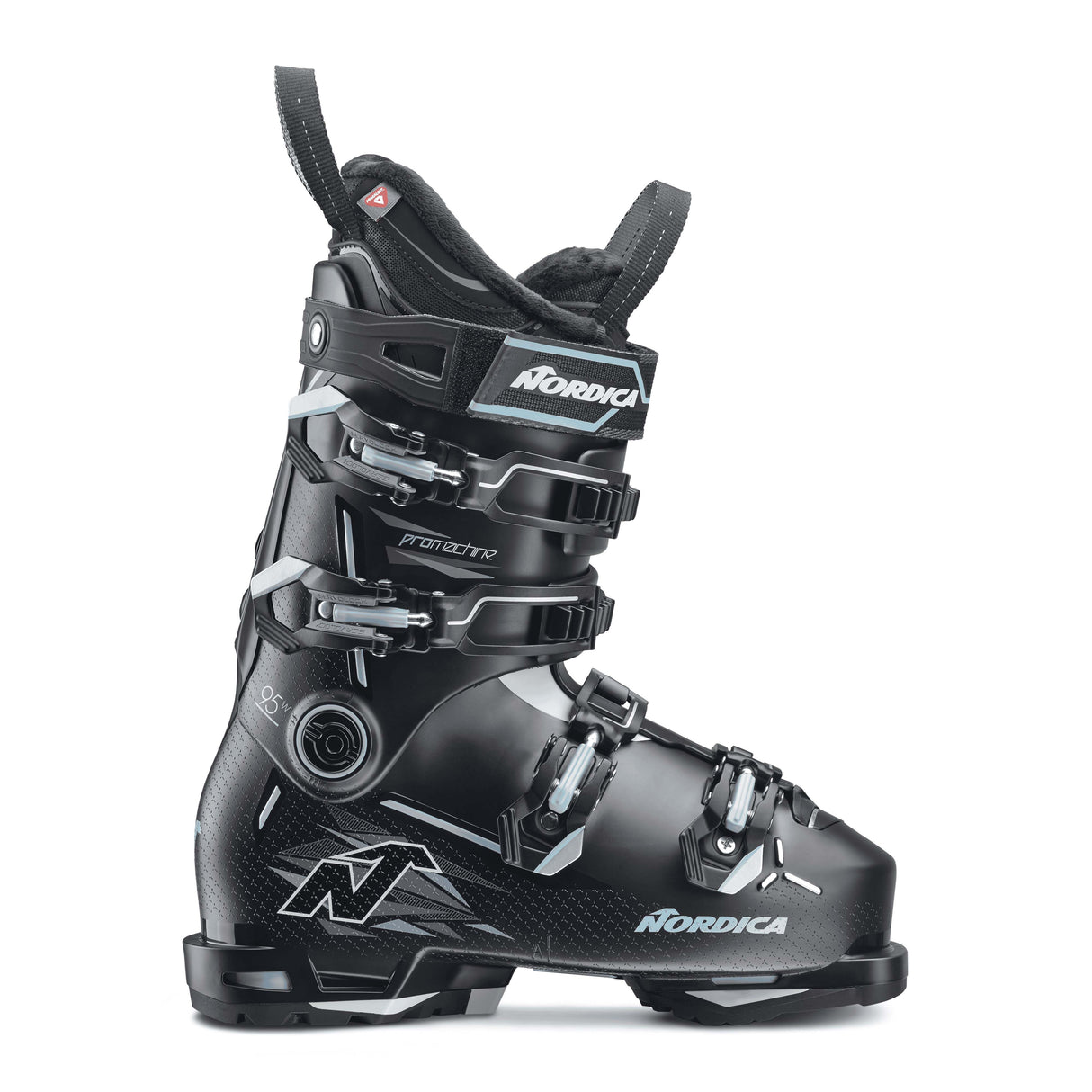 Nordica Promachine 3 95- Black Nordica ski boot on a white background