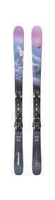Nordica Santa Ana 80 S- Pair of skis with a mountain landscape design on a white background