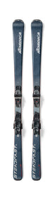Nordica Steadfast 75 CA- Two blue skis with bindings on a white background