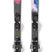 Nordica Unleashed J-Colorful skis with bindings on a white background