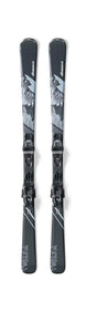 Nordica Wild Belle 74-Pair of skis with bindings on a white background