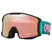 Line Miner L-Oakley goggles with pinkish lens and colorful frame on a white background