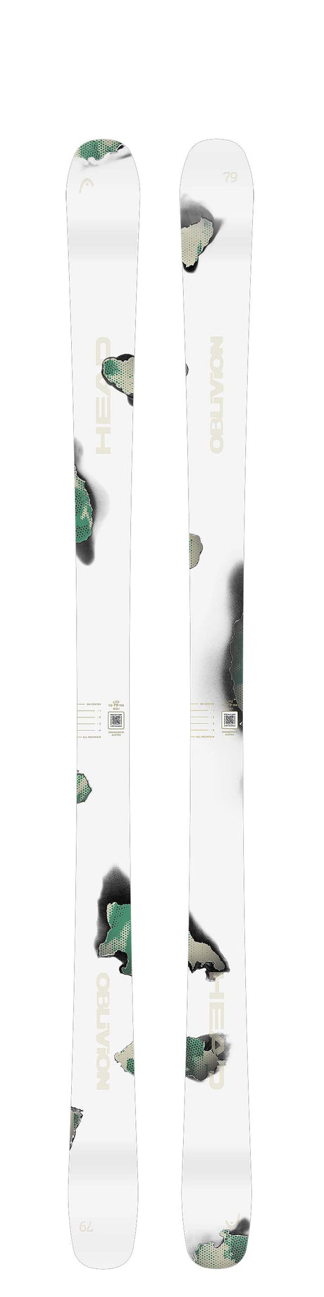Oblivion79- Two skis with a pattern on a white background